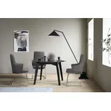 Polsterstuhl STRESSLESS "Laurel", grau (rock paloma, schwarz matt), B:58cm H:105cm T:60cm, Leder PALOMA: PALOMA ist ein durchgefärbtes Semianilin-Möbelleder mit natürlicher Narbung., Stühle, Polsterstuhl, High Back mit Armlehne, Größe L, mit Beinen aus Stahl in Schwarz matt