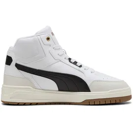 Puma Shuffle Downtown Mid Herren Weite E Weiß/Schwarz/Vapor Gray 44,5