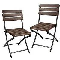 Garden Pleasure Gartenstühle TABORA braun, Metall, 2 St.