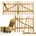 Staketentor 120 120 Haselnuss/Holz