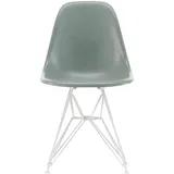 Vitra - Eames Fiberglass Side Chair DSR, weiß / Eames sea foam green (Filzgleiter weiß)