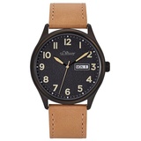 S.Oliver Herren Uhr Armbanduhr Leder 2033481