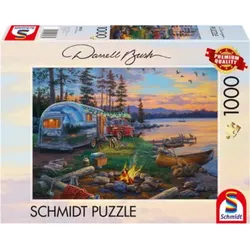 SCHMIDT SPIELE 58533 Puzzle 1.000 Teile Campingidyll am See, Darrel Bush