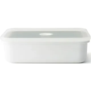 Profino HoneyWare Vakuum Emaille, XL flach, 1,85L, Maße: 23,5 x 17,5 x 7 cm Frischhaltedose