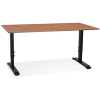 KADIMA DESIGN Schreibtisch höhenverstellbar | 160x80 cm | Holz-Metall