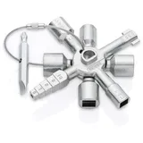 Knipex 00 11 01 Universalschlüssel TwinKey® Zinkdruckguß, inkl. Bit und Ada...