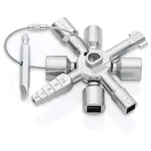 Knipex 00 11 01 Universalschlüssel TwinKey® Zinkdruckguß, inkl. Bit und Ada...