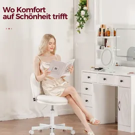 COMHOMA Drehstuhl Kunstleder Weiß