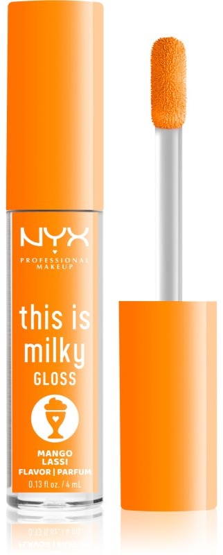 NYX Professional Makeup This is Milky Gloss Milkshakes Hydratisierendes Lipgloss mit Parfümierung Farbton 14 Mango Lassi 4 ml