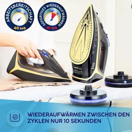 MPM Dampfbügeleisen MZE-26 schwarz/gold