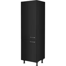 Nobilia Kühlumbauschrank Touch 60 x 58,3 x 216,6 cm Schwarz