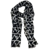 COLLEZIONE ALESSANDRO Schal Lisa im eleganten schwarz-weiß Look 200cm x 50cm - Einheitsgröße