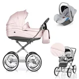 Kinderwagen-Set 3 in 1 Retro inkl. Sportsitz und Autositz - 13 Teile - in 5 Farben