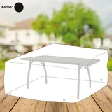 Buri Abdeckhaube anthrazit für Tisch eckig Schutzhülle Möbelabdeckung 150x100x75cm