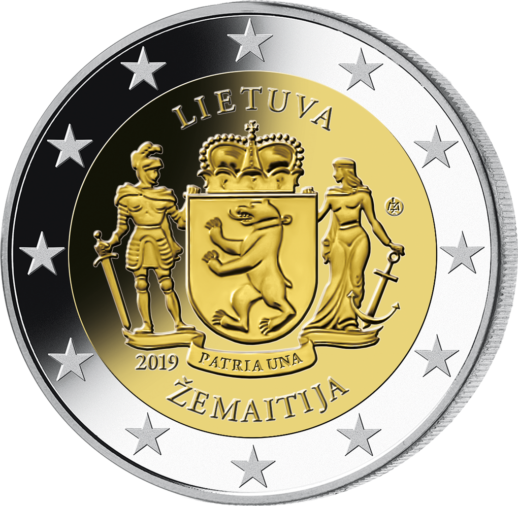 Litauen 2019 2-Euro-Gedenkmünze "Region Zimaitija"