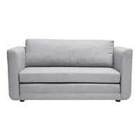 Miliboo Zweisitzer-Schlafsofa in hellem grauen Stoff LEON