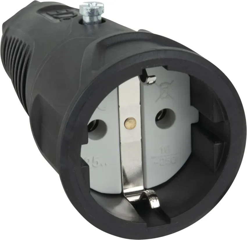 PCE Rubber Schuko Connector Female PCE - IP20