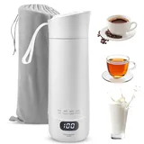 Reisewasserkocher Klein 400ML, Tragbarer Mini Wasserkocher mit Temperatureinstellung, Schnelles Kochwasser, Mobiler Elektrischer Wasserkocher Edelstahl For Reise, Büro, Tee, Kaffee, Unterwegs