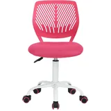 LeMonde Verstellbarer Bürostuhl, Computerstuhl, Stoffsitz, Bürostuhl, Drehstuhl, ohne Arm, Rosa