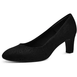 Pumps TAMARIS "DAENERYS", Damen, Gr. 37, schwarz, Textil, unifarben, Veloursleder, Strukturmuster, klassisch, Schuhe, Abendschuh, Festtagsschuh, Schlupfschuh in veganer Verarbeitung