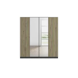 Sconto Drehtürenschrank Piove ¦ grau ¦ Maße (cm): B: 181 H: 197 T: 54.0