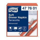 Tork 477601 Soft Dinnerserviette 39x39 cm 3-lag Terracotta,12 pk x 100 stk/krt (100 x, 39 x 39 cm)