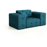 Fun Möbel Sessel Designersessel CHANTAL in Stoff Opera Velvet Ozeanblau