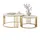 lookway COUCHTISCH LIRA 2in1 mit goldenem Gestell und Marmorplatte