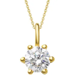 Ketten-Anhänger ONE ELEMENT "0.1 ct Diamant Brillant Anhänger aus 585 Gelbgold", gold, Schmuckanhänger, Damen, 0.1 ct, Gelbgold 585-Diamanten, Gelbgold 585, Diamanten, Damen Gold Schmuck