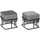 [en.casa] Hocker Tas 38 x 38 x 38 cm Hellgrau