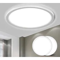 Lqwell LQWELL® Deckenleuchte LED Deckenlampe, IP44 Wasserfest Badlampe Rund
