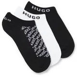 hugo underwear Sneakersocken HUGO UNDERWEAR "3P AS SLANTMONO CC W", Damen, Gr. 39-42, schwarz (schwarz 001), Baumwollmischung, elastisch, Socken Sneakersocken, mit Logo Details