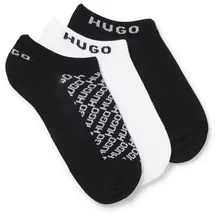 hugo underwear Sneakersocken HUGO UNDERWEAR "3P AS SLANTMONO CC W", Damen, Gr. 39-42, schwarz (schwarz 001), Baumwollmischung, elastisch, Socken Sneakersocken, mit Logo Details