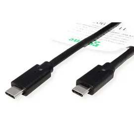 ROLINE GREEN USB 3.2 Gen 2x2 Kabel, C-C, ST/ST, 20Gbit/s, 100W, schwarz, 1 m