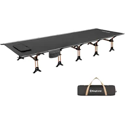 KINGCAMP Alu Feldbett XL Outdoor Klick Klappbett Camping Liege 30cm Hoch 250 kg