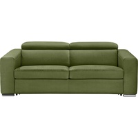 Egoitaliano Schlafsofa »Cabiria«, Sofa inkl. Schlaffunktion, Kopfteile verstellbar, mit Metallfüßen grün