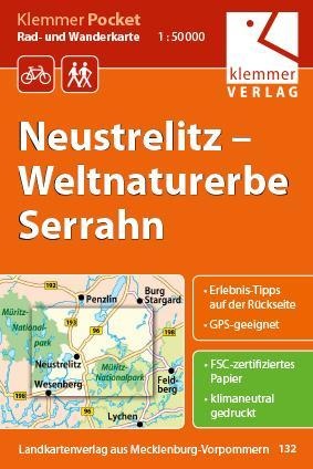 Klemmer Pocket Rad- Und Wanderkarte Neustrelitz - Weltnaturerbe Serrahn - Christian Kuhlmann  Thomas Wachter  Klaus Klemmer  Karte (im Sinne von Landk