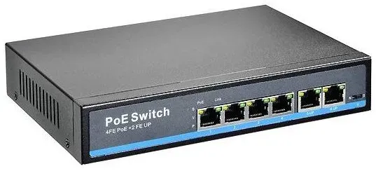 Indexa Netzwerk Switch NWS44 PoE 6 Ports (4+2)