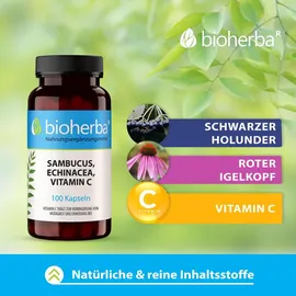 Bioherba Sambucus Echinacea Vitamin C Kapseln 100 St.