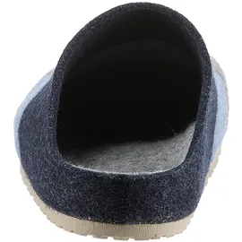 aniston shoes Clog ANISTON SHOES "Panal", Damen, Gr. 37, blau (blau, grau meliert), Textil, gestreift, Schuhe Clog, Hausschuh, Homeslipper in Patchwork-Optik