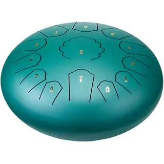 Vevor Zungentrommel 305mm, Steel Tongue Drum 13 Noten, Regentrommel C-Dur-Tonart, Regenglockenspiel mit 2 Schlägeln & Tragetasche, Handpan-Trommel, Schlaginstrument für Musikunterricht & Yoga, Grün