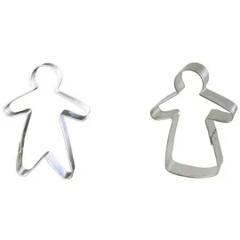 LARES Große Ausstecher/Ausstechformen Sets - Größe von 14cm - aus Weißblech - 2er Set Martinsmann + Frau - Made in Germany