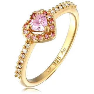 Elli Ring 925 Sterling Silber in Gold | Gr.: 52