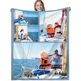 LPGYYU Personalisierte Decke, Fotodecke mit Eigenem Foto, Personalisiert Decke mit Foto, Kuscheldecke mit Foto, Decke Selbst Gestalten Foto, Personalisierte Geschenke fur Freundin, Mama, Papa