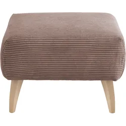 Polsterhocker INOSIGN "Colori", rosa, B:66cm H:44cm T:66cm, 100% Polyester, Hocker, Holzfußfarbe wählbar, verschiedene Stoffe, hochwertige Stoffqualität