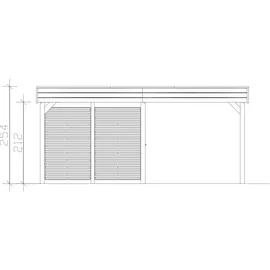 SKANHOLZ Friesland Hybrid Set 14 5,57 x 7,08 m schiefergrau inkl. Abstellraum