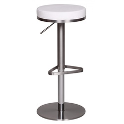 KADIMA DESIGN Barhocker ELBE, höhenverstellbar, gepolsterte Sitzfläche, Triangel Fußablage, max. 110 kg Belastung