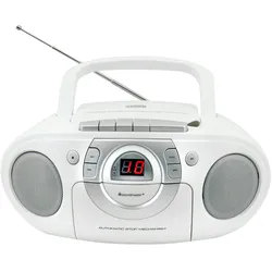 Soundmaster SCD5100WE tragbarer CD-Player Radiorecorder Kassettenrecorder AUX-Anschluss
