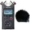 Tascam DR-40X Stereo Audio-Recorder mit Windschutz, Audiorecorder