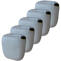 kanister-vertrieb® 5 Stück 30 L Kanister Wasserkanister Kunststoffkanister natur DIN61 + Etiketten